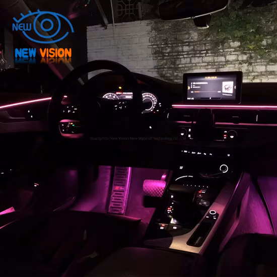 Car Accessories Ambient LED Light Car Interior RGB Remote Application Acrylic Control Fiber Auto Foot Center Console Door Decorative Lights