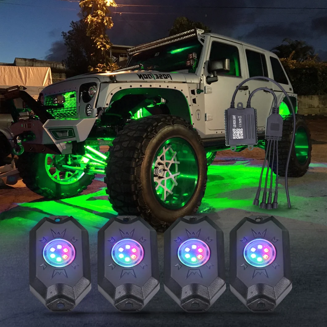 APP Control off Road Truck SUV ATV Mini Pod RGBW LED Rock Light