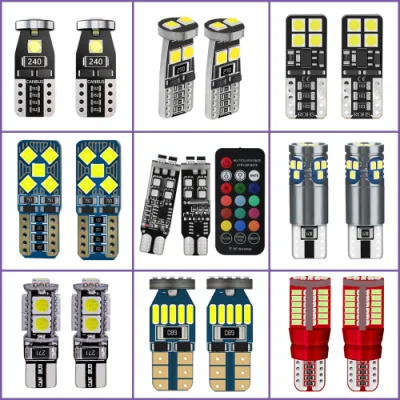 卸売ハイパワー T10 3030 3014 4014 5050 シグナルウェッジ電球 LED 車内ライト S8.5 フェストゥーン Canbus 12 V 24 V 白赤青黄緑アンバー