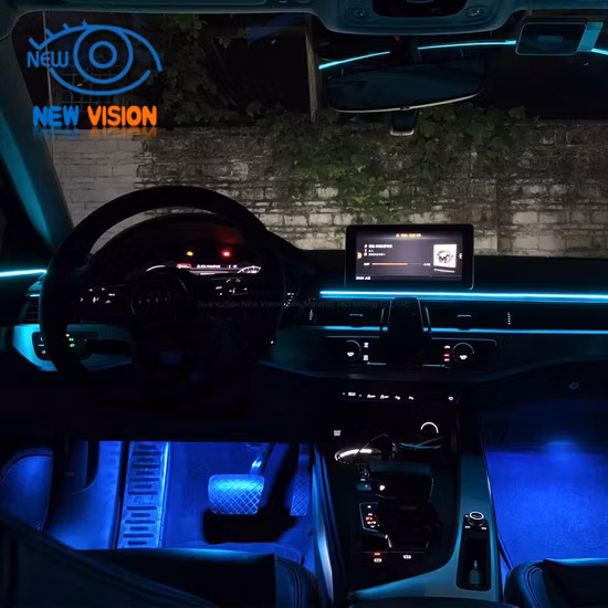 カーアクセサリー LED アンビエントライト車内 RGB リモコンアクリルファイバーカーベースセンターコンソールドア装飾ライト
