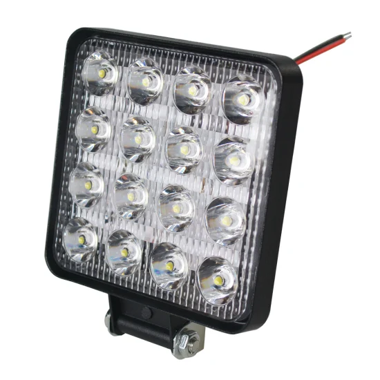 9-30V 16LED 4インチ LED フォグライト 6000K 12V 24V 48W スクエアオフロード車ドライビングライト 4インチ 3030 48W LED ワークライト トラック トラクター ボート用